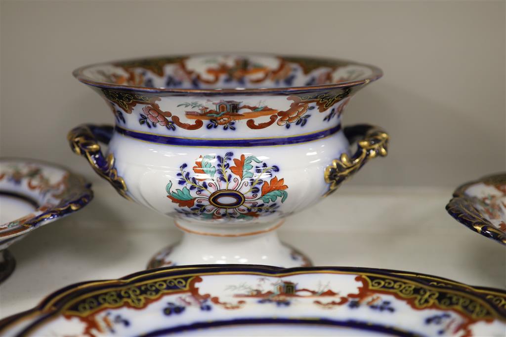 A 19th century earthenware dinner service